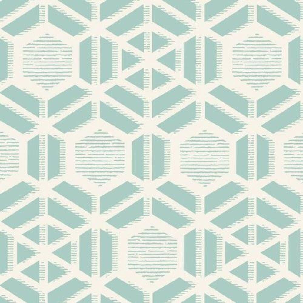 Papel De Parede Capri Geométrico Verde 190512601