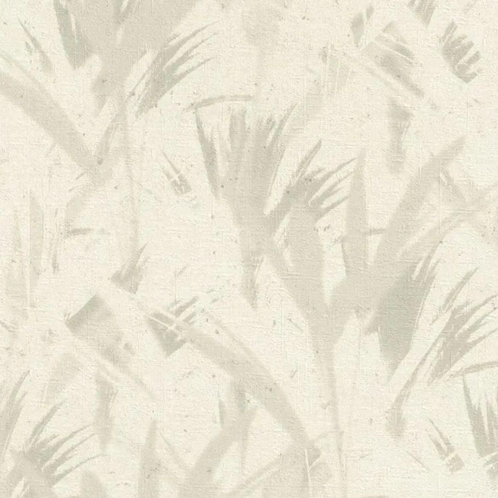 Papel De Parede Concrete Folhagem Branco 520729