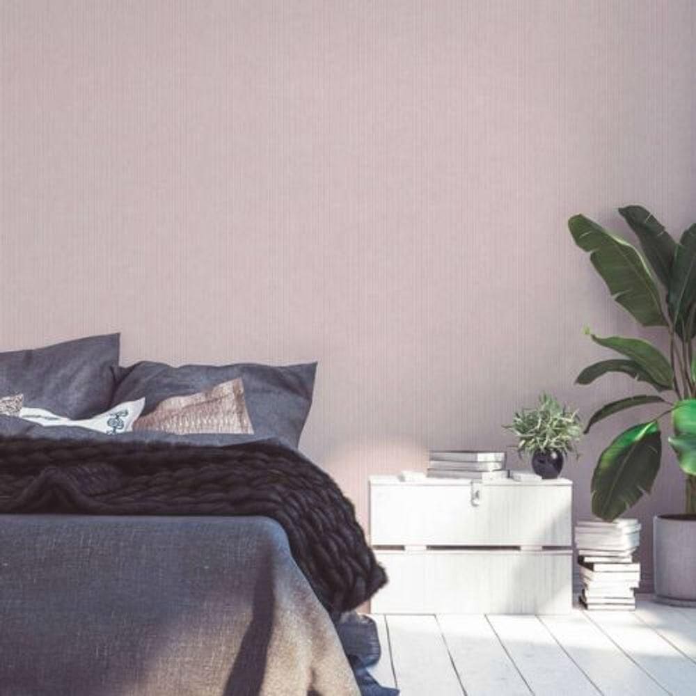 Papel De Parede Famous Garden Listrado Rosa 390761
