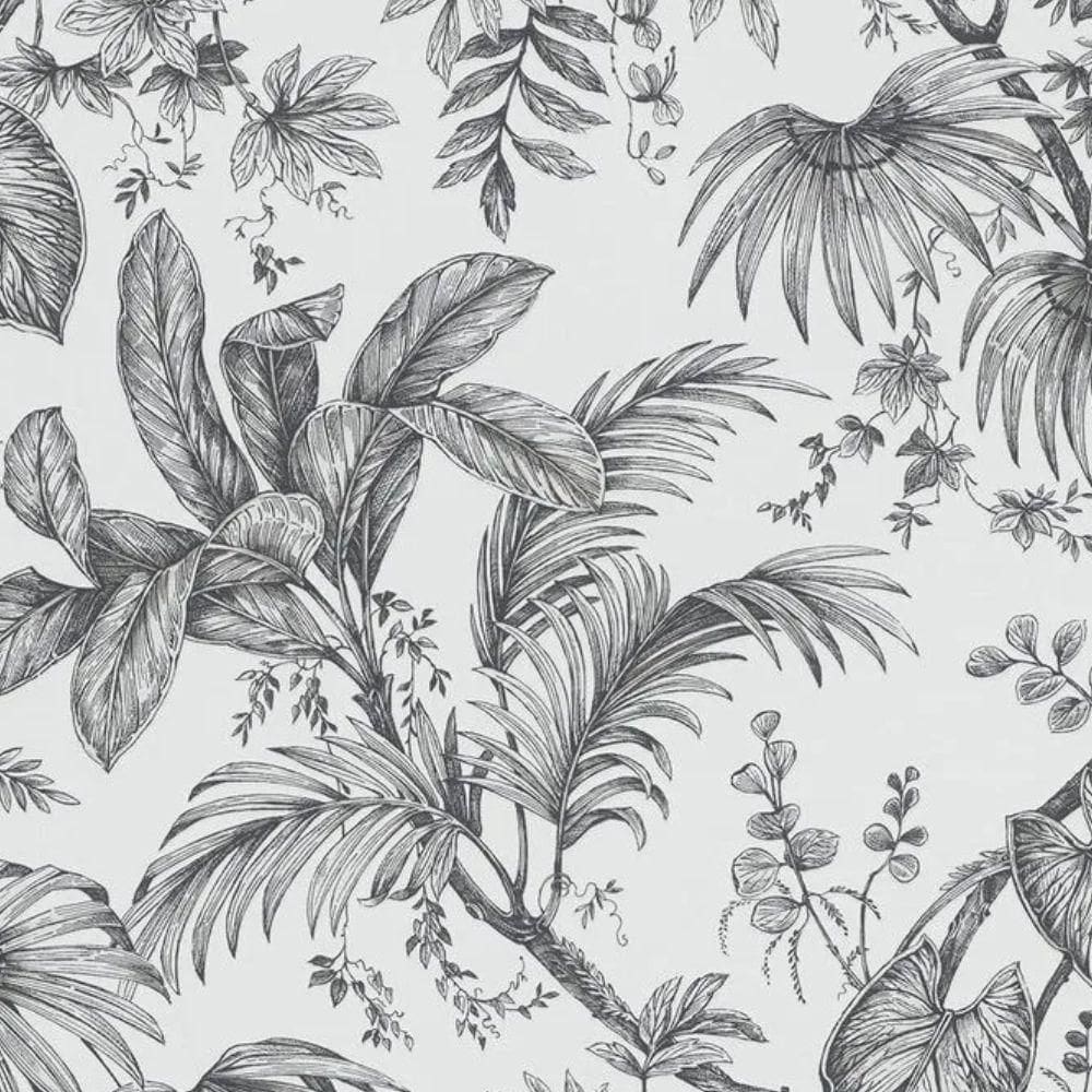 Papel De Parede Jackie Folhagem Branco 6818-10