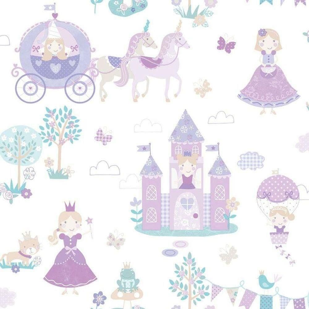 Papel De Parede Conto De Fadas - G78373 Roxo E Azul Tiny Tots 2 - G78373