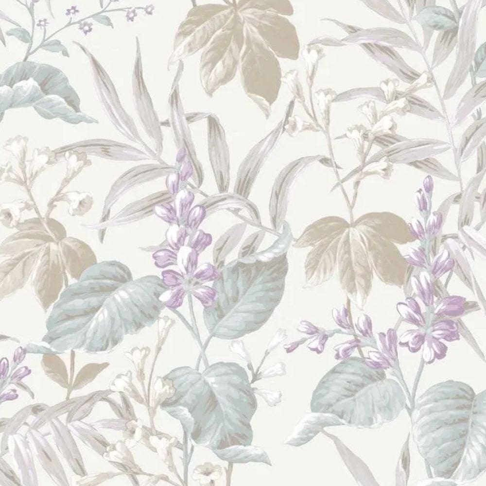 Papel De Parede Thema Folhagem Branco 28854