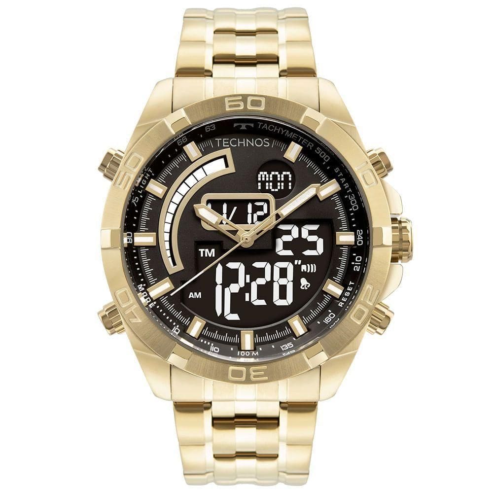 Relógio Technos Masculino Digitech Dourado - Bj3496aa/1d Bj3496aa/1d