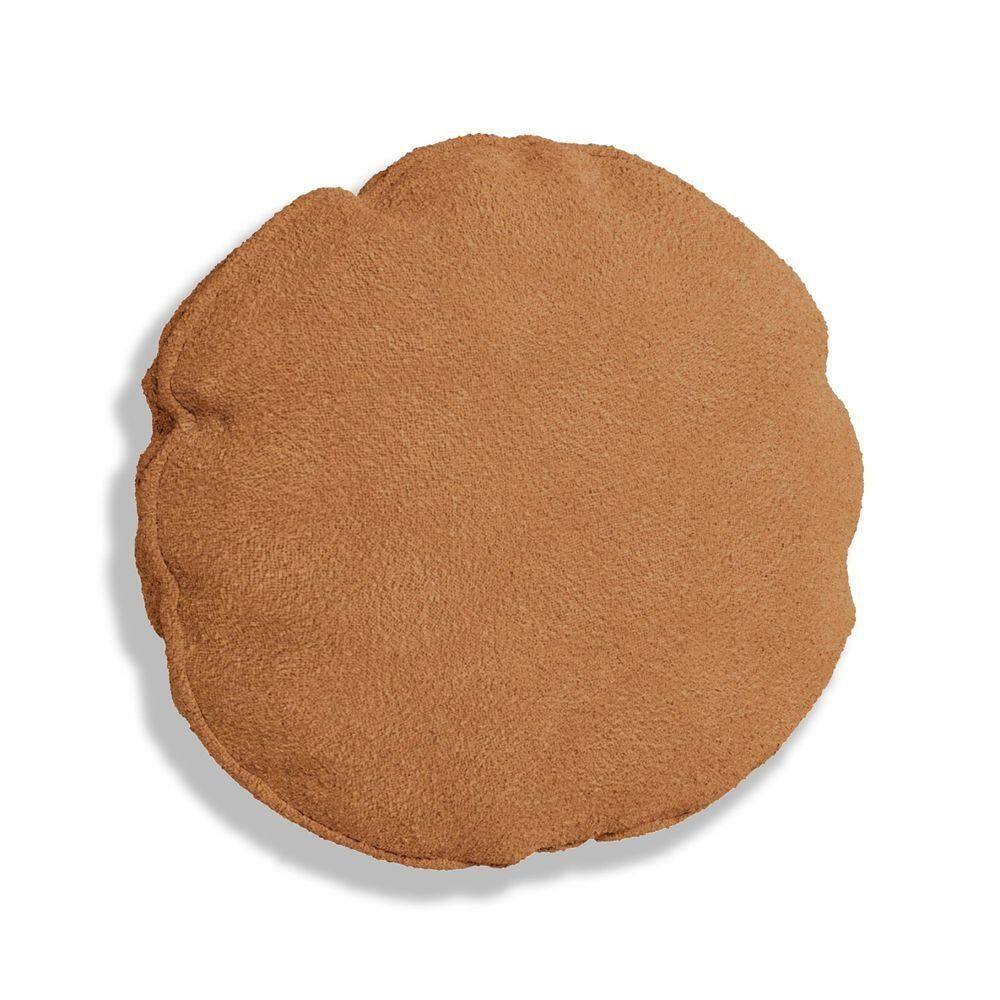 Capa Para Almofada Redonda Veludo 50x50cm - 7 Decor Terracota