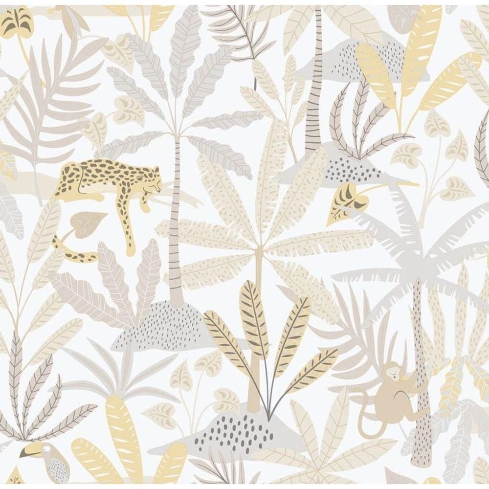 Papel De Parede Enzo Selva Bege E Cinza 286-3