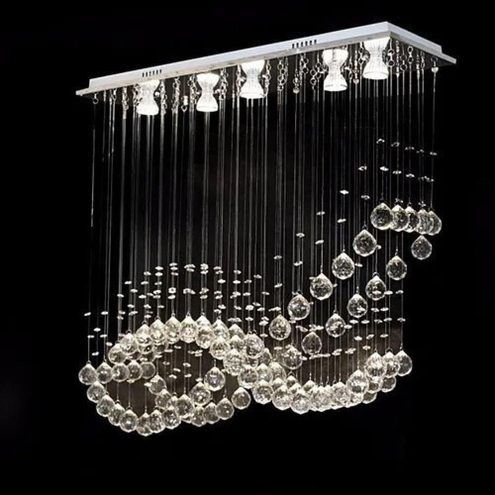 Lustre Para Sala,quarto,hall,sala De Jantar, Cozinha Em Cristal K9 Base 20x70 70cm