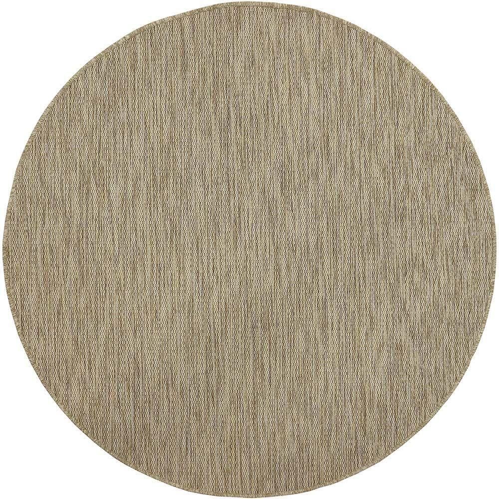 Tapete Sisal New Bouclê Palha Bege 1,40m Redondo