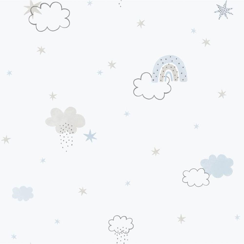 Papel De Parede Enzo Arco-íris Azul 288-2