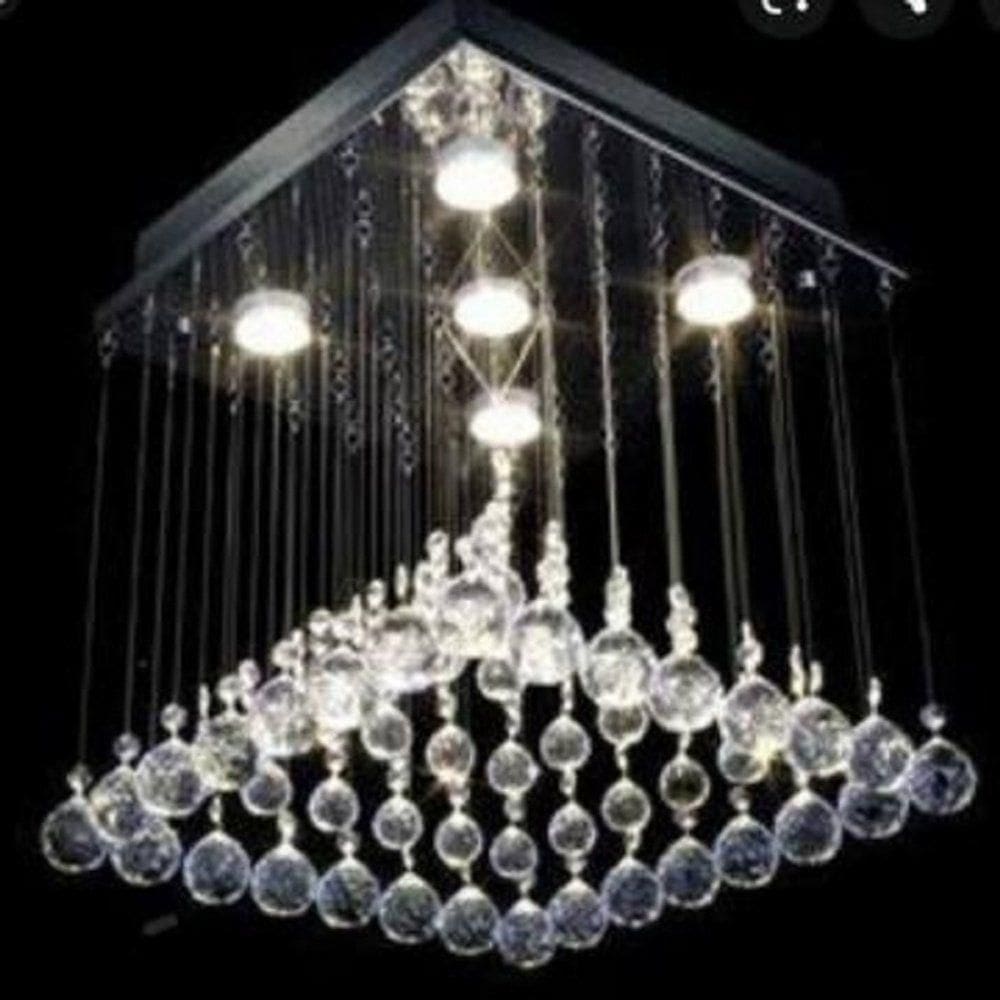 Lustre Para Sala, Quarto, Hall, Cozinha, Sala De Jantar Em Cristal K9 Base 30x30 60cm