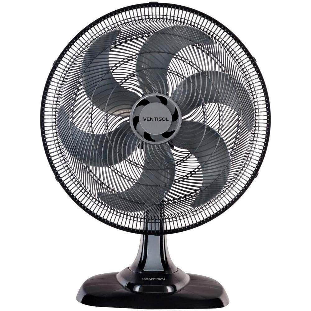 Ventilador Oscilante Mesa 50cm Turbo 6 Pás 220V Ventisol Preto 220V
