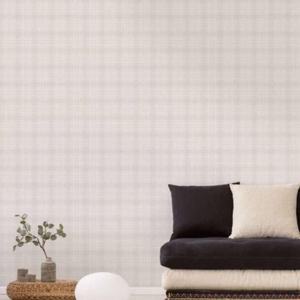 Papel De Parede Famous Garden Xadrez Bege 390723