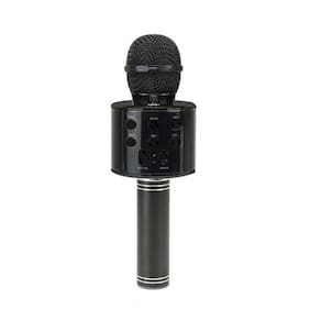 Microfone Bluetooth Sem Fio Recarregável Karaoke Youtuber - Preto