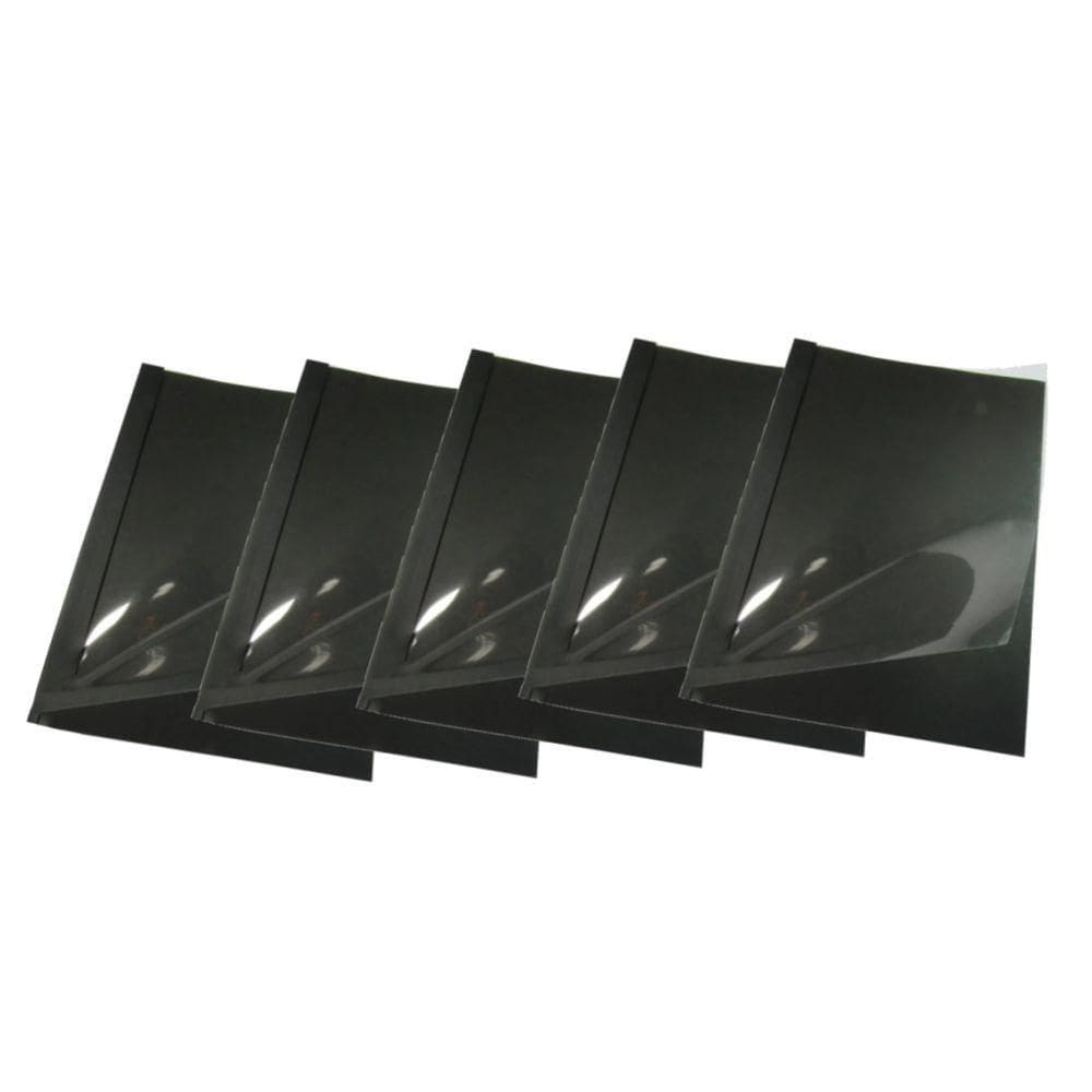Kit 5 Capas Encadernação Térmica Até 150 Folhas A4 Preta