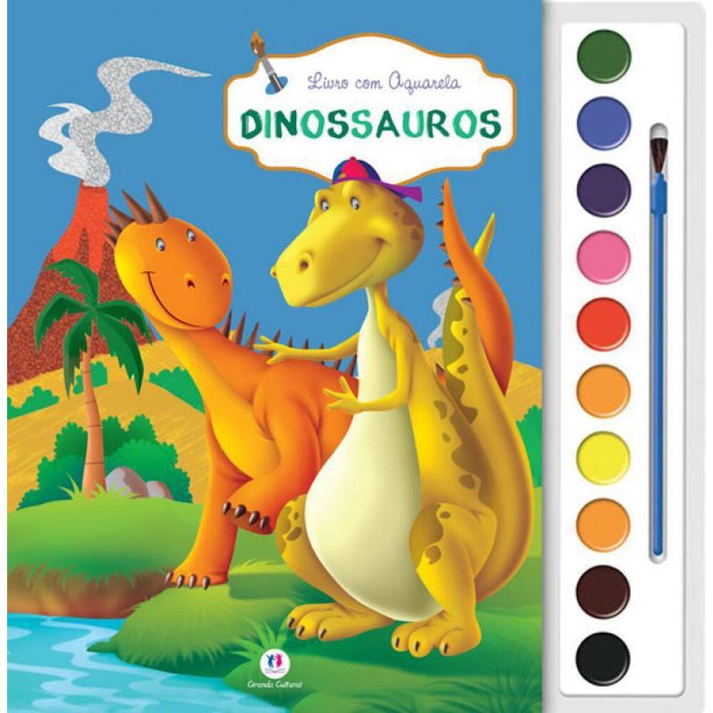 Livro Dinossauros - Livro Com Aquarela