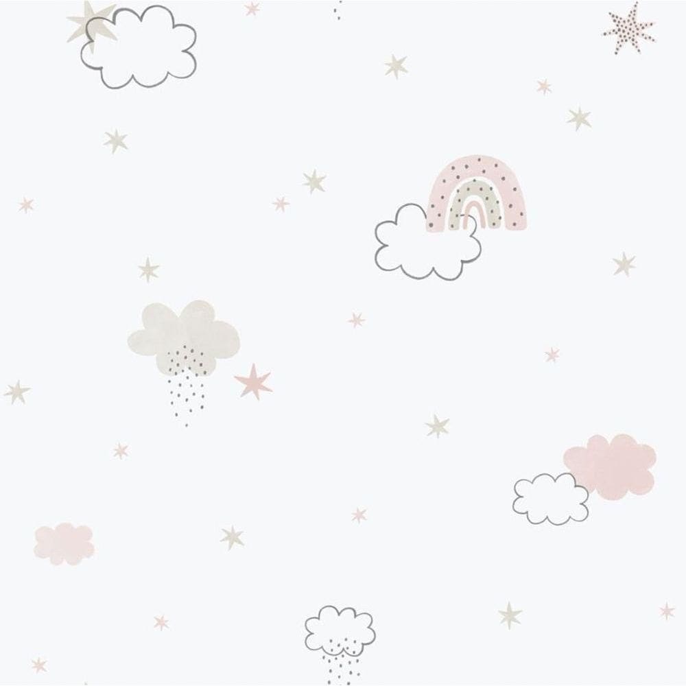 Papel De Parede Enzo Arco-íris Rosa 288-1