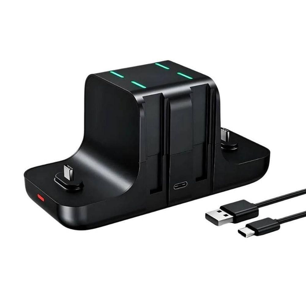 Base De Carregamento 6x1 Para Nintendo Switch Led Indicador