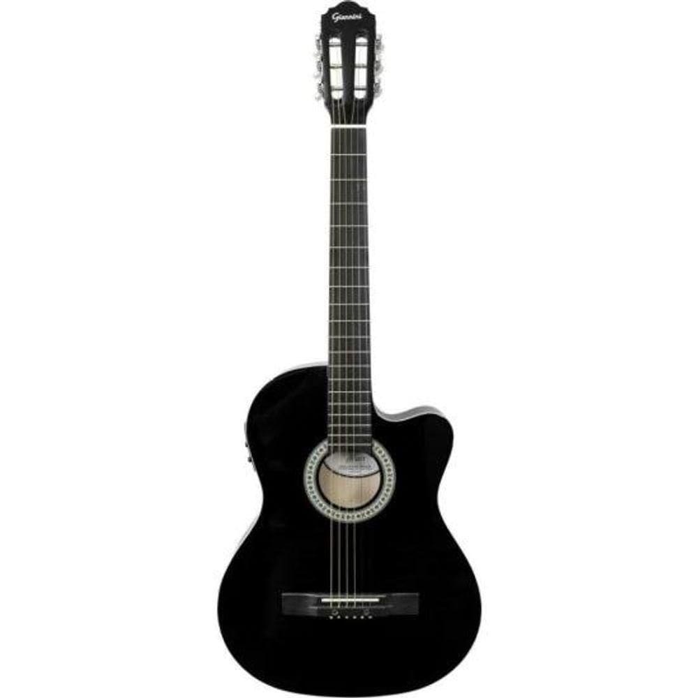 Violão Giannini Sf14 Ceq Eletroacústico Aço Preto