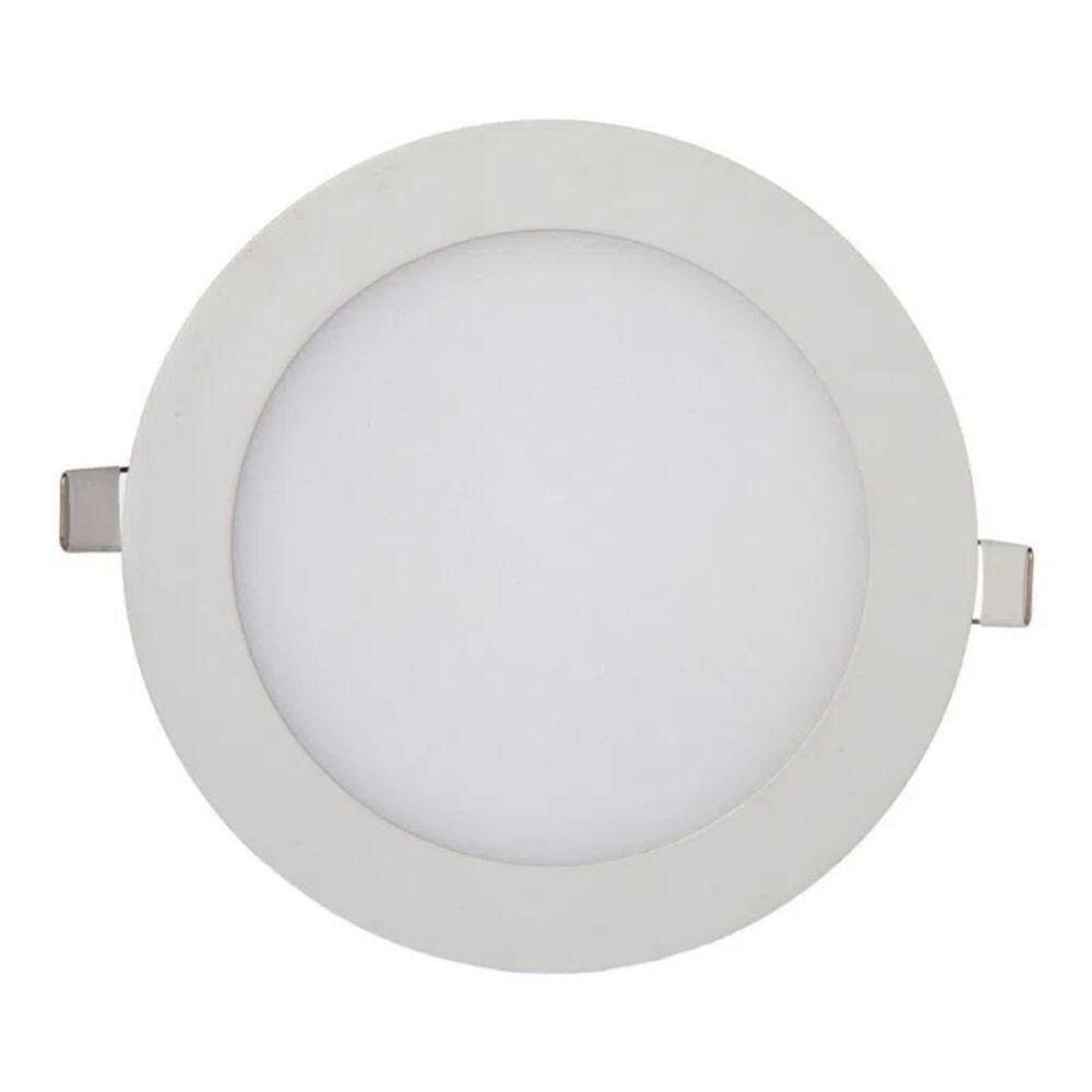 Kit 9 Painéis Led Embutir 12w Redonda Branca Morna 3000k