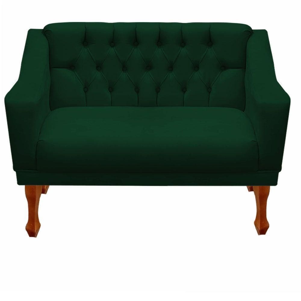 Namoradeira Decorativa Recepção Grecia Dritex suede Verde