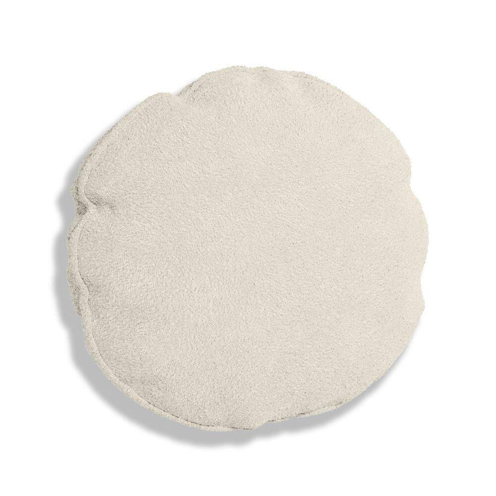 Capa Para Almofada Redonda Boucle 50x50cm - 7 Decor Bege