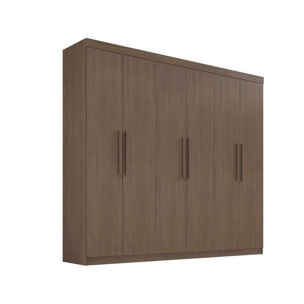 Guarda Roupa Casal 6 Portas Sem Pés Leblon D` Doro Castanho