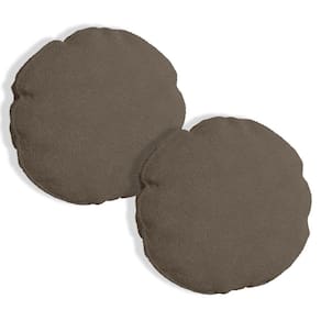 Kit 2 Capas Para Almofada Redonda Veludo 50x50cm 7 Decor Marrom
