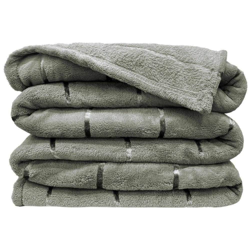 Manta Cobertor Queen Roma Flannel Ultrasoft - Alecrim - Linha Exclusiva