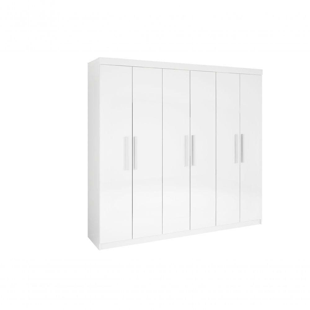 Guarda Roupa Casal 6 Portas Sem Pés Leblon D` Doro Branco