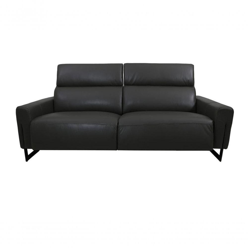 Sofá Reclinável Elétrico De Couro Legend Graphite - Mempra