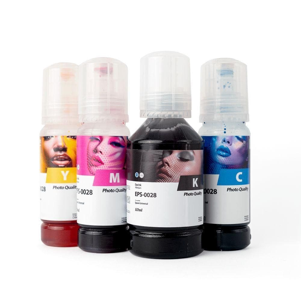 Kit 4 Tintas Epson Compatíveis T504 L3210 L3110 127 E 70ml