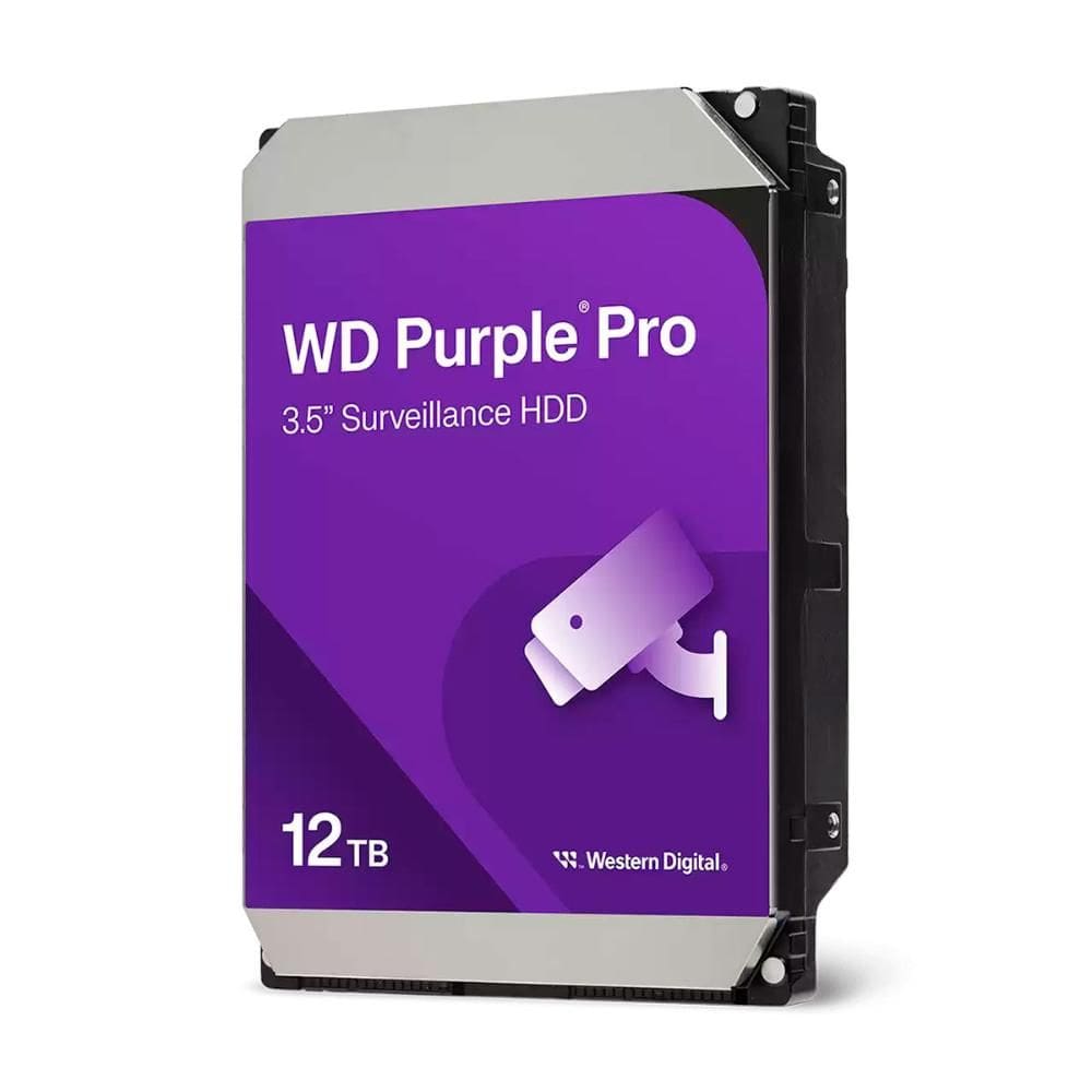 HD 12TB SATA - 7200RPM - 512MB Cache - Western Digital Purple Pro - WD122PURP Ideal para Vigilância