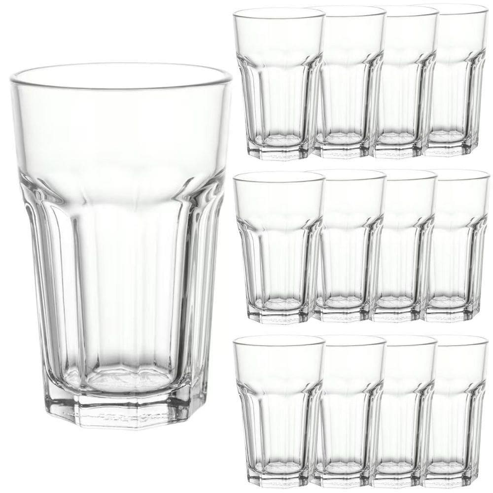 Conjunto De 12 Copos De Vidro Para Vitaminas e Smoothies, 350ml