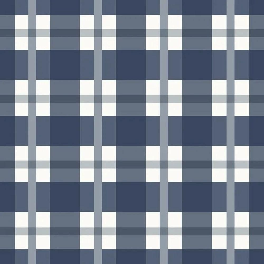 Papel De Parede Revoada Xadrez Azul Marinho 4453