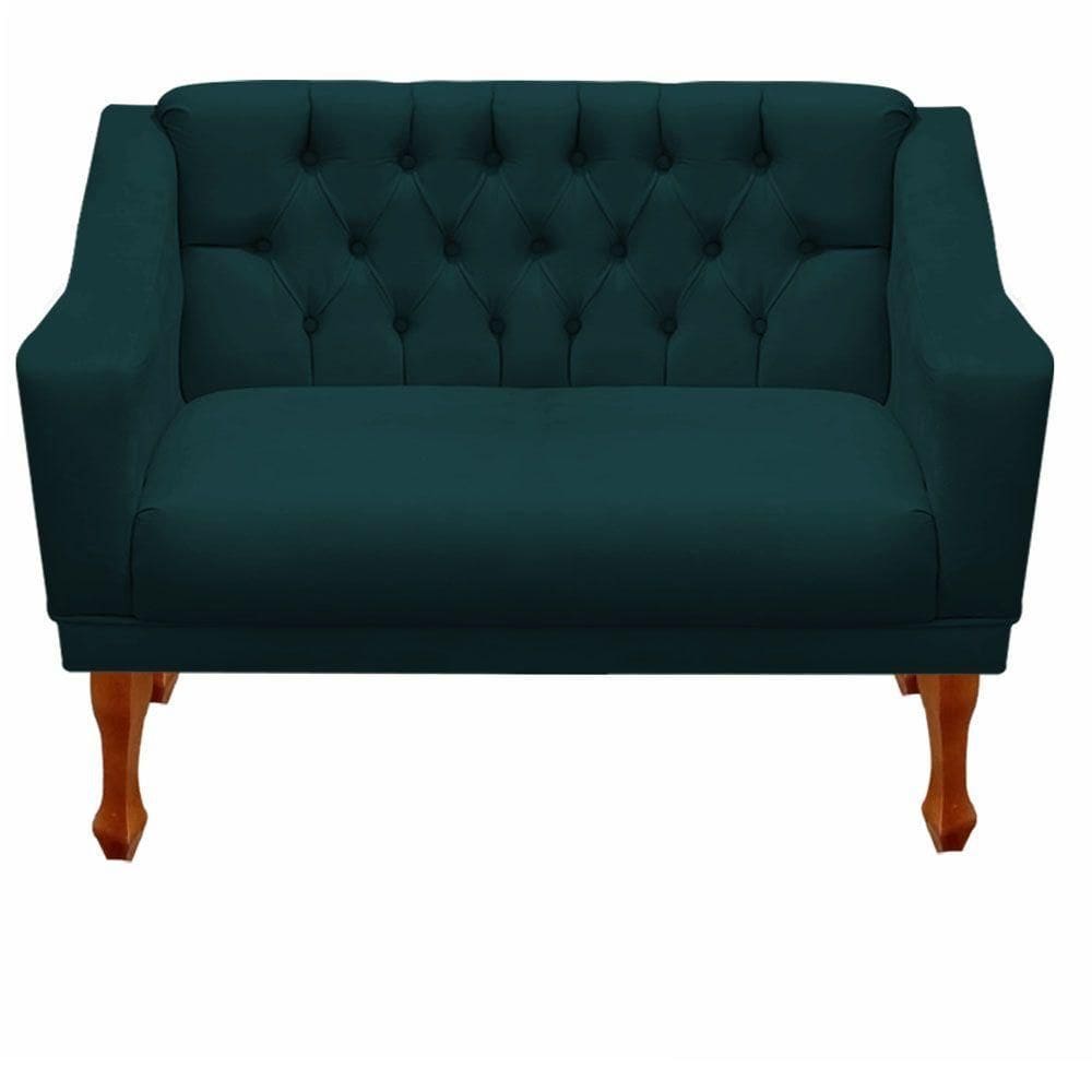 Namoradeira Decorativa Recepção Grecia Dritex suede Azul