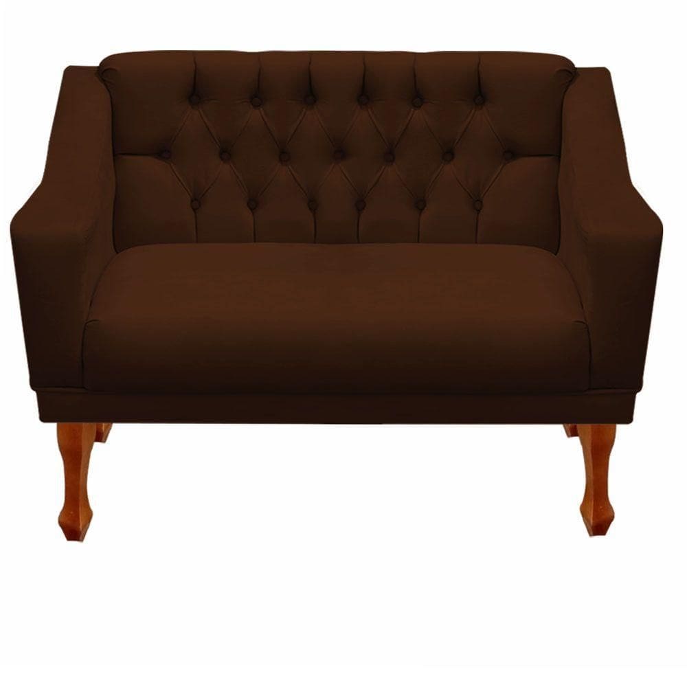 Namoradeira Decorativa Recepção Grecia Dritex suede Marrom