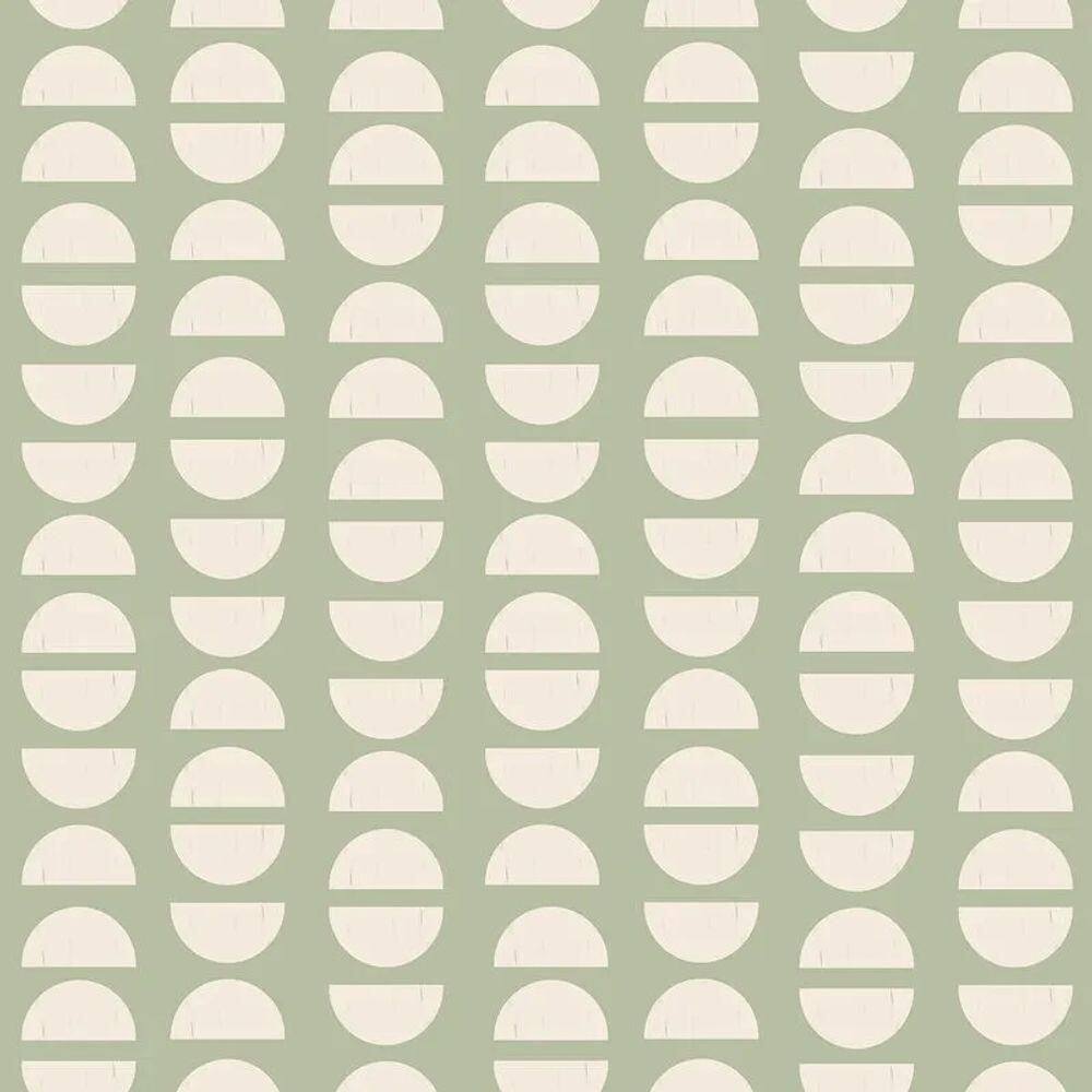 Papel De Parede Revoada Café Verde E Branco 4464