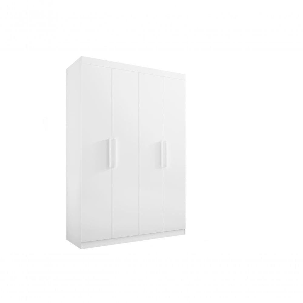 Guarda Roupa 4 Portas 3 Gavetas Sem Pés Colibri Plus - D` Doro Branco