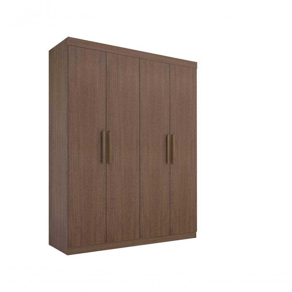 Guarda Roupa 4 Portas 3 Gavetas Com Pés Colibri Plus - D` Doro Castanho