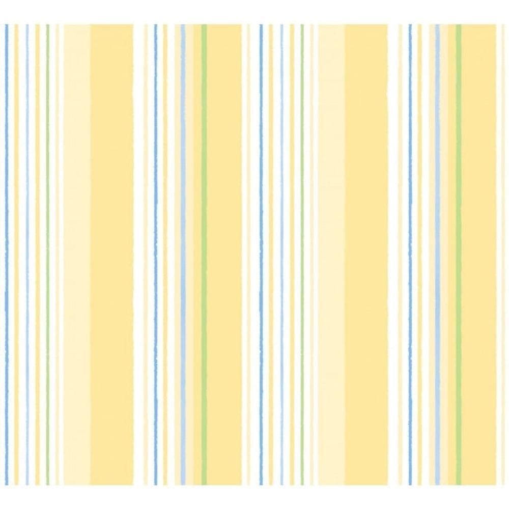 Papel De Parede Treboli Listrado Amarelo 5642 - Rolo 10m X 0,53m