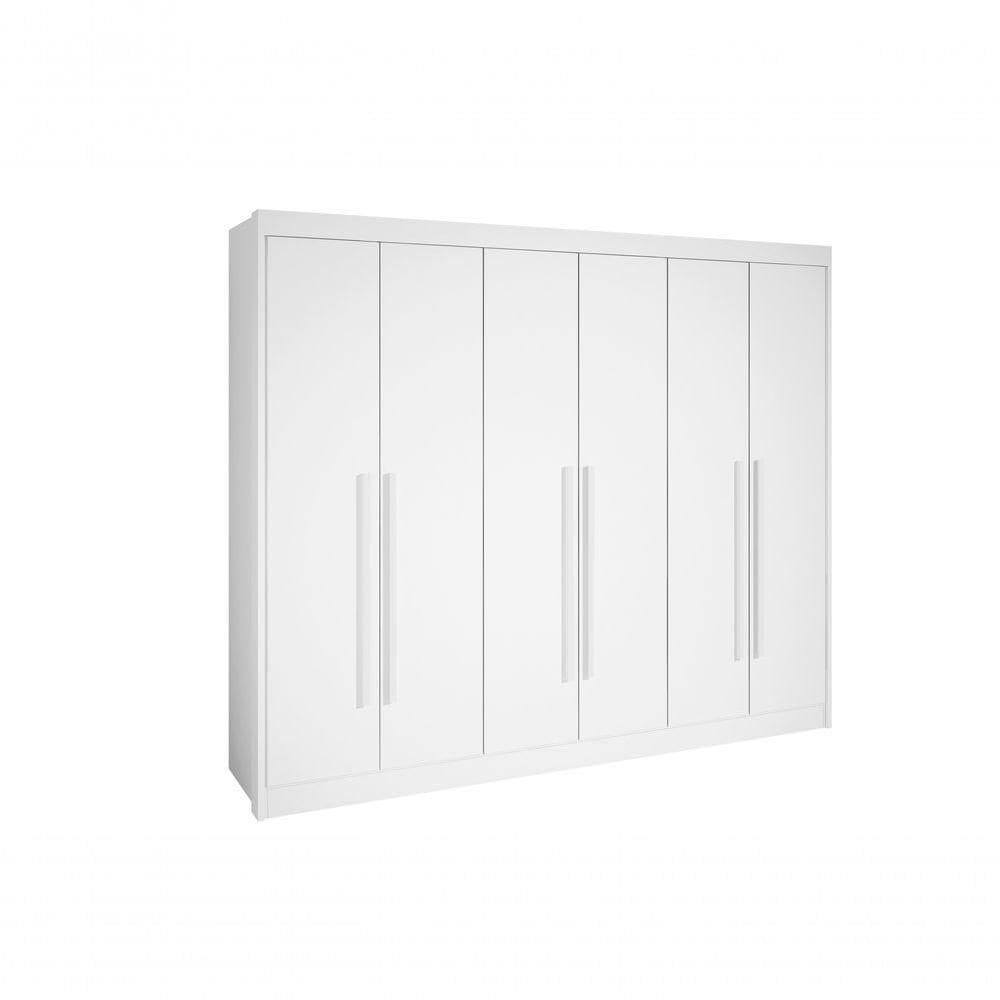 Guarda Roupa Casal 6 Portas 7 Gavetas Com Pés Athos - D` Doro Branco