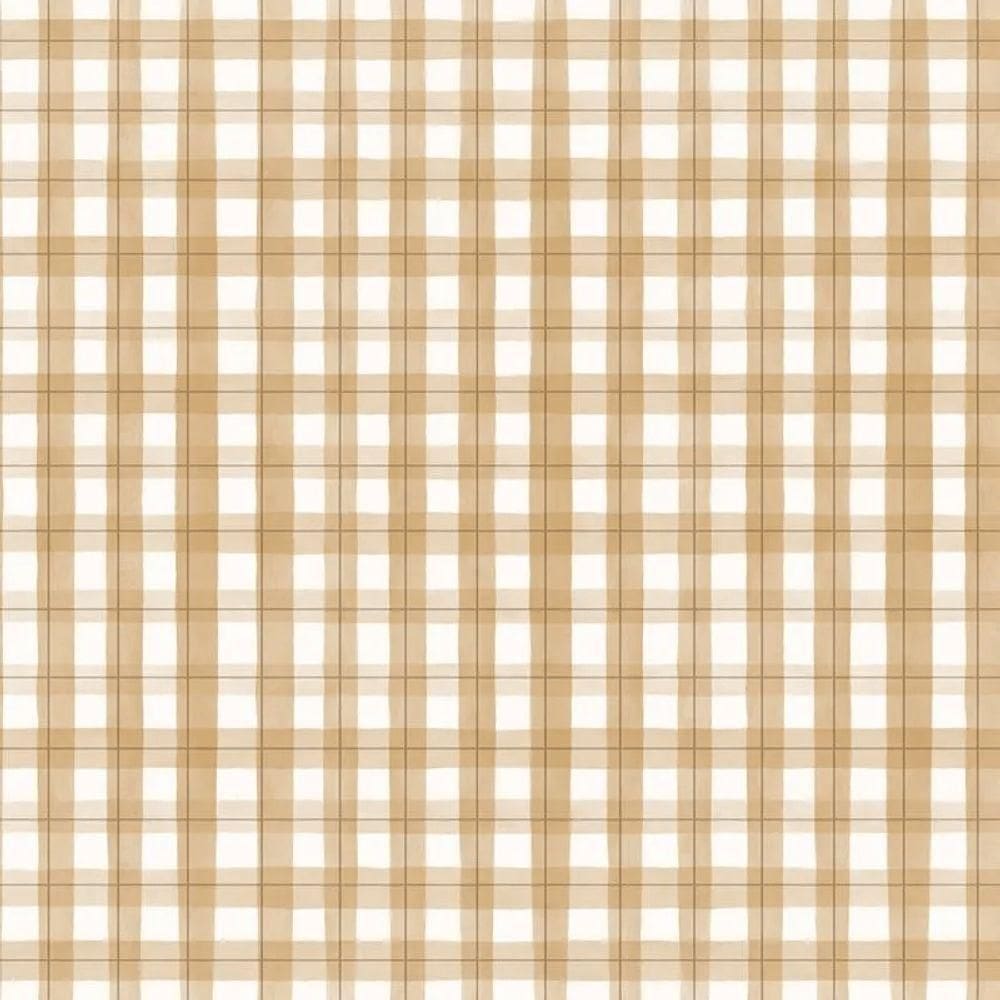 Papel De Parede Revoada Xadrez Picnic Pincelada Marrom 4442