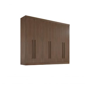 Roupeiro 6 Portas 6 Gavetas Sem Pés Da Vinci Plus - D` Doro Castanho