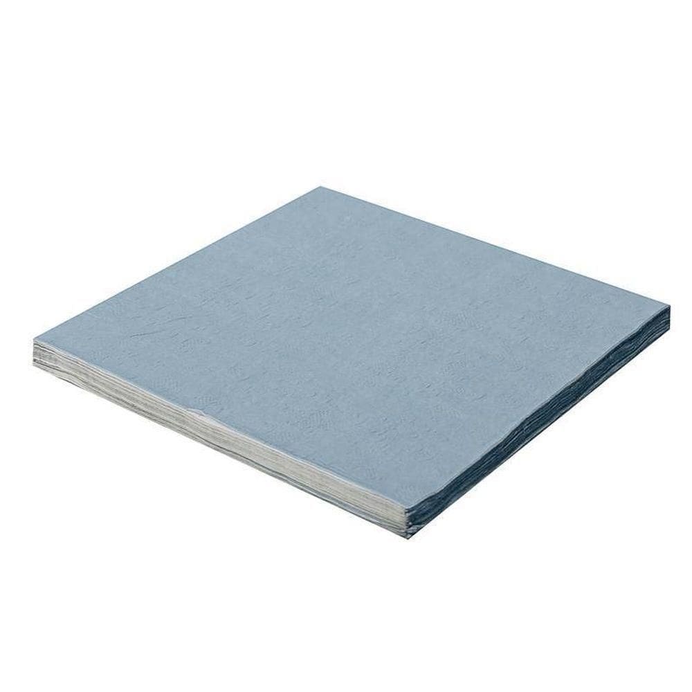 Guardanapo Folha Dupla Alto Relevo 32x32cm Azul Bebê - 20 Un