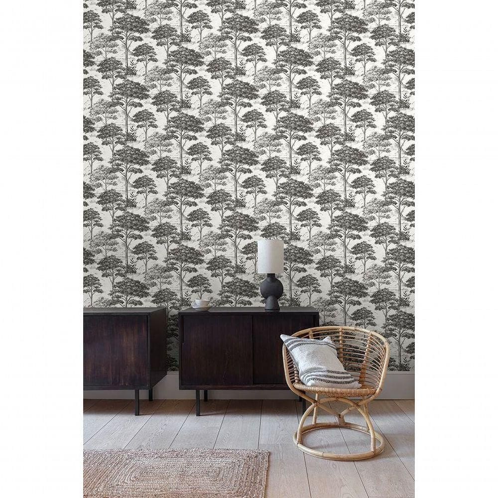 Papel De Parede Maison Paisagens Preto Mn3013