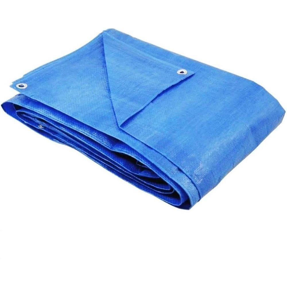 Lona Plástica Encerado 5X3M Azul Multiuso Impermeável 70G/M