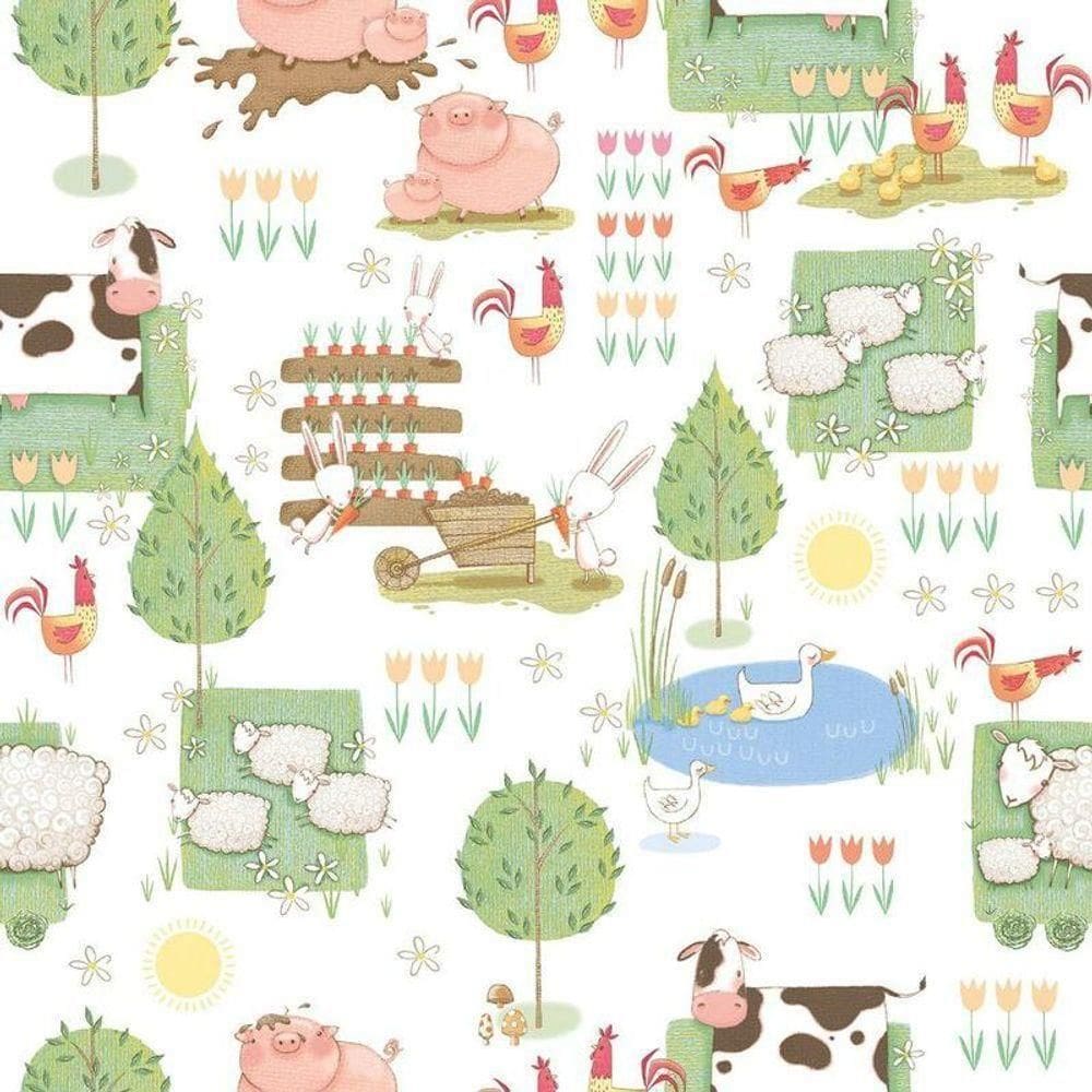 Papel De Parede Fazendinha G78377 Colorido Tiny Tots 2 - G78377