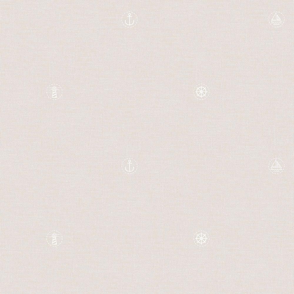 Papel De Parede Lullaby Marinheiro Bege 2263 - Rolo 10m X 0,53m