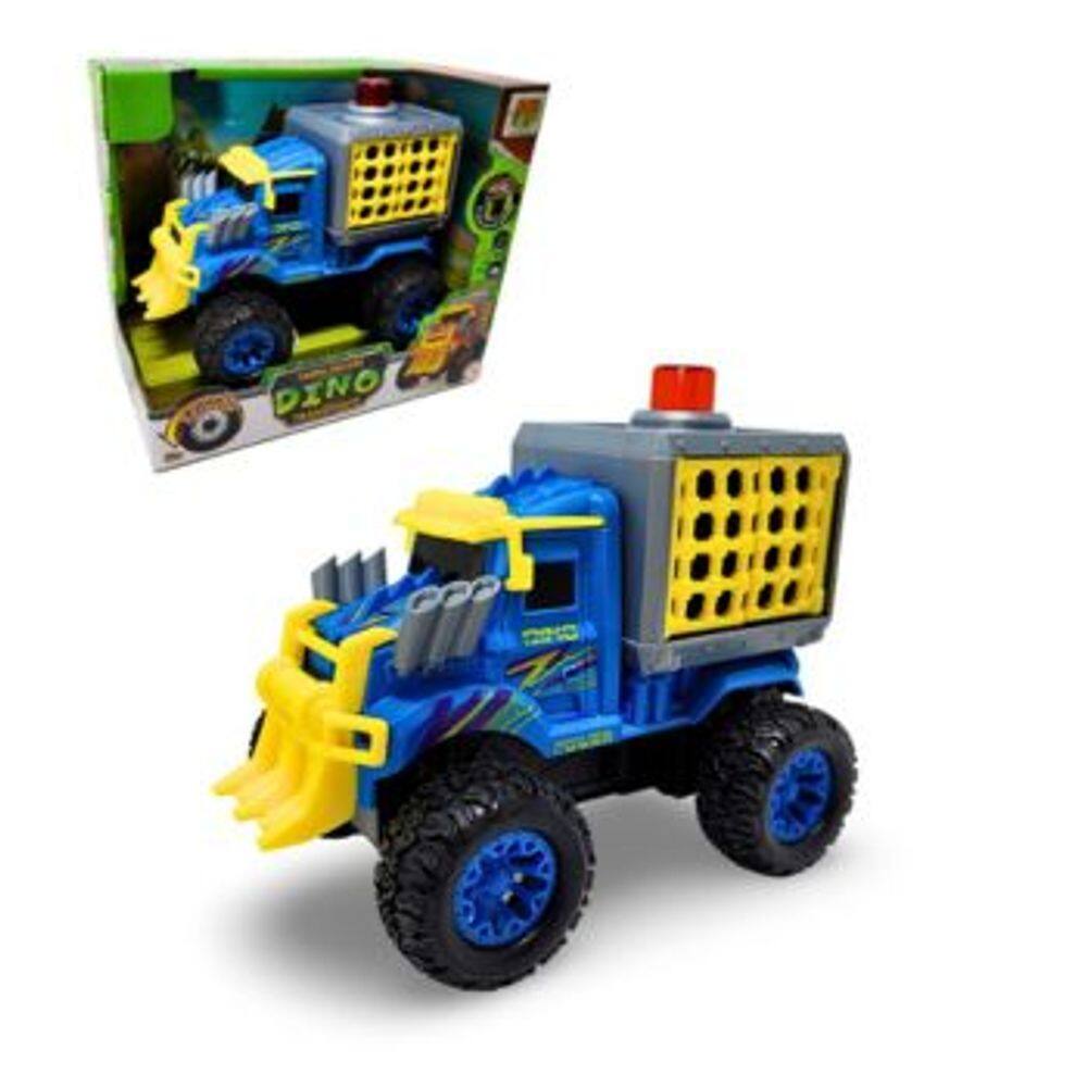 Carro Friccao Dino Transporte Luz e Som DM Toys Brinquedo Infantil Recreativo