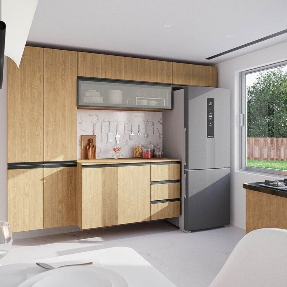 Cozinha Modulada 5 Peças 3 Aéreos 1 Balcão 1 Paneleiro Nara Cabecasa Madeiramadeira Avena