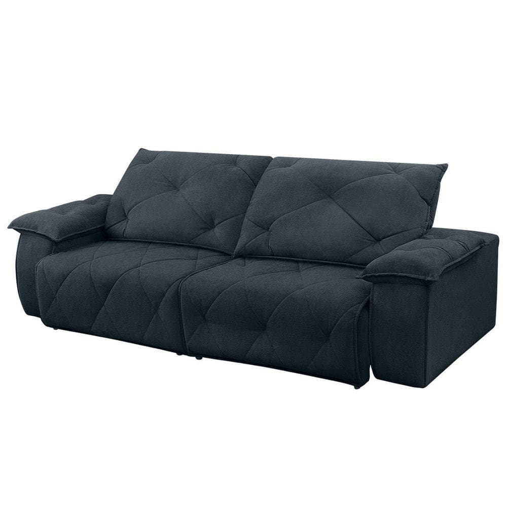 Sofá 4 Lugares Retrátil e Reclinável Master Cinza